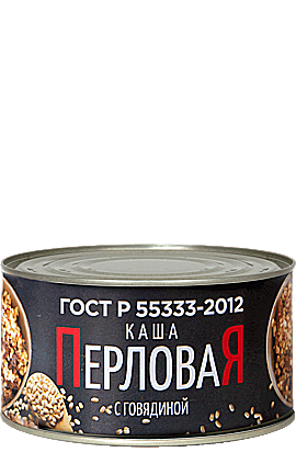 КАША ПЕРЛОВАЯ С ГОВЯДИНОЙ ГОСТ 325 г