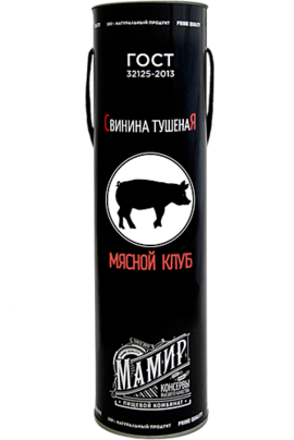 СВИНИНА ТУШЕНАЯ ГОСТ ВЫСШИЙ СОРТ В ТУБУСЕ 1.014 кг